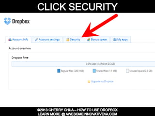 Dropbox Tutorial Guide Presentation