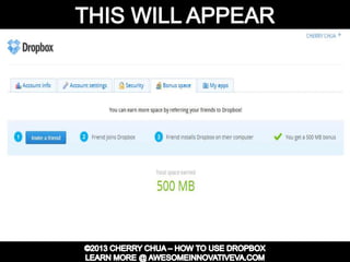 Dropbox Tutorial Guide Presentation