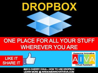 Dropbox Tutorial Guide Presentation