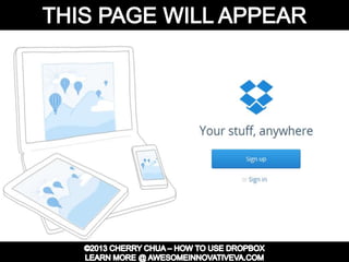 Dropbox Tutorial Guide Presentation