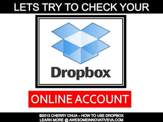 Dropbox Tutorial Guide Presentation