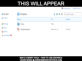 Dropbox Tutorial Guide Presentation