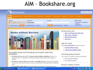 AIM – Bookshare.org
 