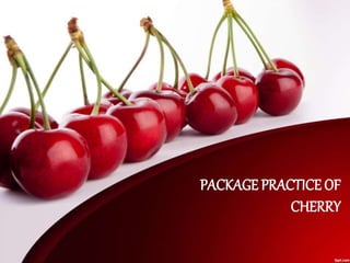 PACKAGE PRACTICE OF
CHERRY
 