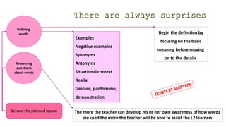 Teaching and learning vocabulary for second language learners | PPTX