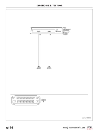 DIAGNOSIS & TESTING
VISMW120003T
12–76 Chery Automobile Co., Ltd.
 