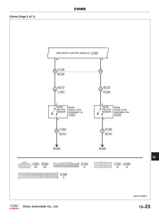 Chime (Page 5 of 7)
CHIME
XLSMW150027T
15
15–23Chery Automobile Co., Ltd.
 