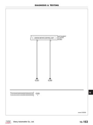 DIAGNOSIS & TESTING
VISMW150005T
15
15–163Chery Automobile Co., Ltd.
 
