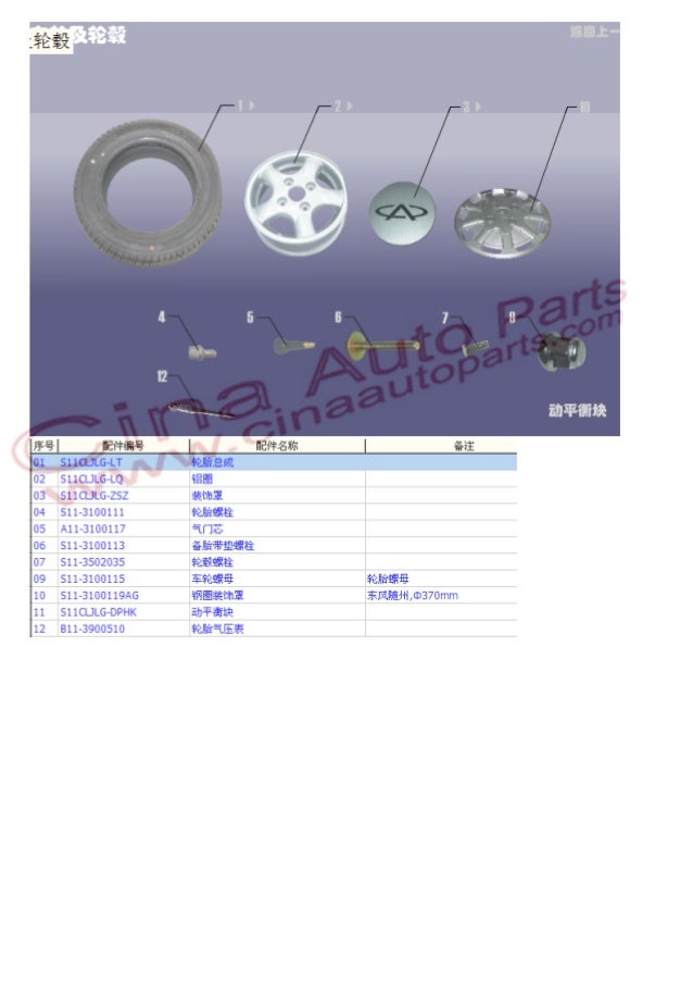 Chery parts catalog