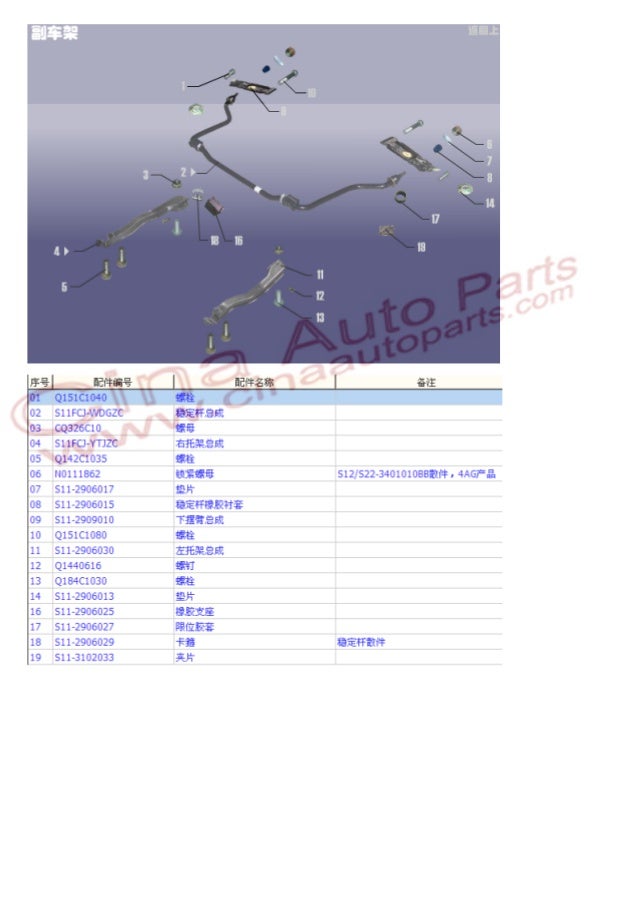 Chery parts catalog