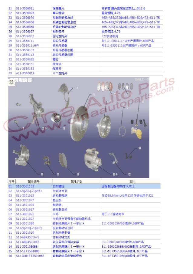 Chery parts catalog