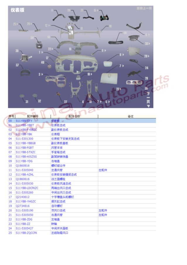 Chery parts catalog