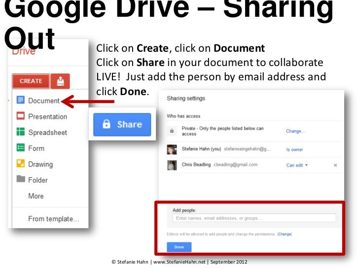 share gmail contacts