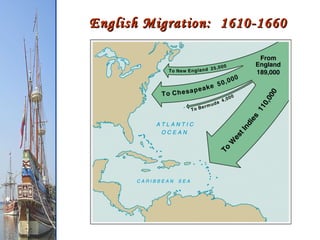 English Migration:  1610-1660 