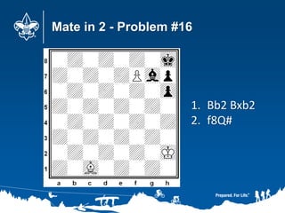 Mate in 2 - Problem #16
1. Bb2 Bxb2
2. f8Q#
 