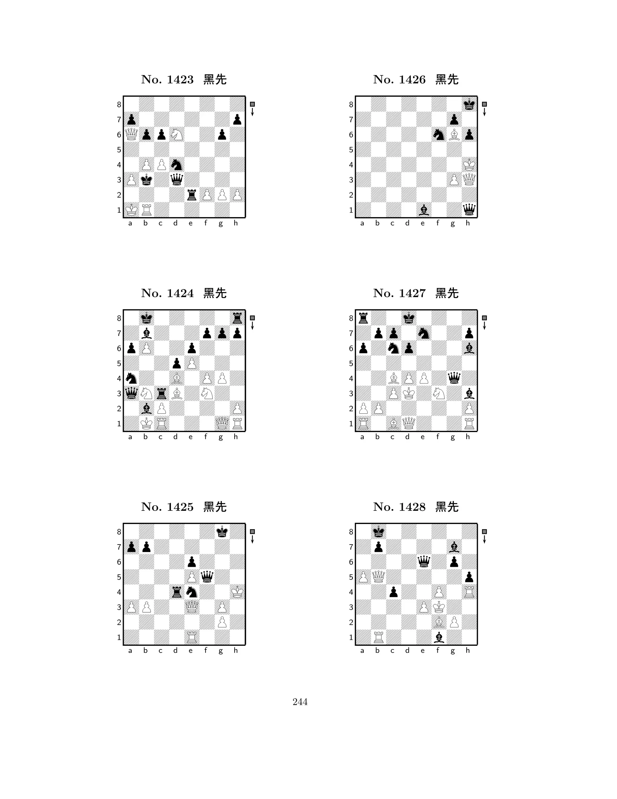 Z0Z0Z0Z0 
8JRZ0Z0Z0 
OkZqZ0Z0 
0Z0ZrOPO 
0OPm0Z0Z 
0Z0Z0Z0Z 
o0Z0Z0Zp 
QopM0ZpZ 
No. 1423 çk 
7654321ZbZ0Zpop 
0j0Z0Z0s 
a b c d e f g h 
pO0ZpZ0Z 
Z0ZpO0Z0 
No. 1424 çk 
8nZ0A0OPZ 
765ZKS0Z0LR 
0aPZ0Z0O 
lNsBZNZ0 
4321opZ0Z0Z0 
0Z0Z0ZkZ 
a b c d e f g h 
0Z0ZpZ0Z 
Z0Z0OqZ0 
No. 1425 çk 
80Z0snZ0J 
765Z0Z0S0Z0 
0Z0Z0ZPZ 
OPZ0L0O0 
4321a b c d e f g h 
Z0Z0Z0Z0 
8Z0Z0a0Zq 
Z0Z0Z0OQ 
0Z0Z0Z0Z 
0Z0Z0Z0J 
0Z0Z0Z0j 
Z0Z0Z0o0 
0Z0Z0mBo 
No. 1426 çk 
7654321Zpo0m0Zp 
rZ0j0Z0Z 
a b c d e f g h 
pZno0Z0a 
Z0Z0Z0Z0 
No. 1427 çk 
80ZBOPZqZ 
765S0AQZ0ZR 
PO0Z0Z0O 
Z0OKZNZb 
4321ZpZ0Z0a0 
0j0Z0Z0Z 
a b c d e f g h 
0Z0ZqZpZ 
OQZ0Z0Zp 
No. 1428 çk 
80ZpZ0O0S 
765ZRZ0ZbZ0 
0Z0Z0APZ 
Z0Z0OKZ0 
4321a b c d e f g h 
244 
 