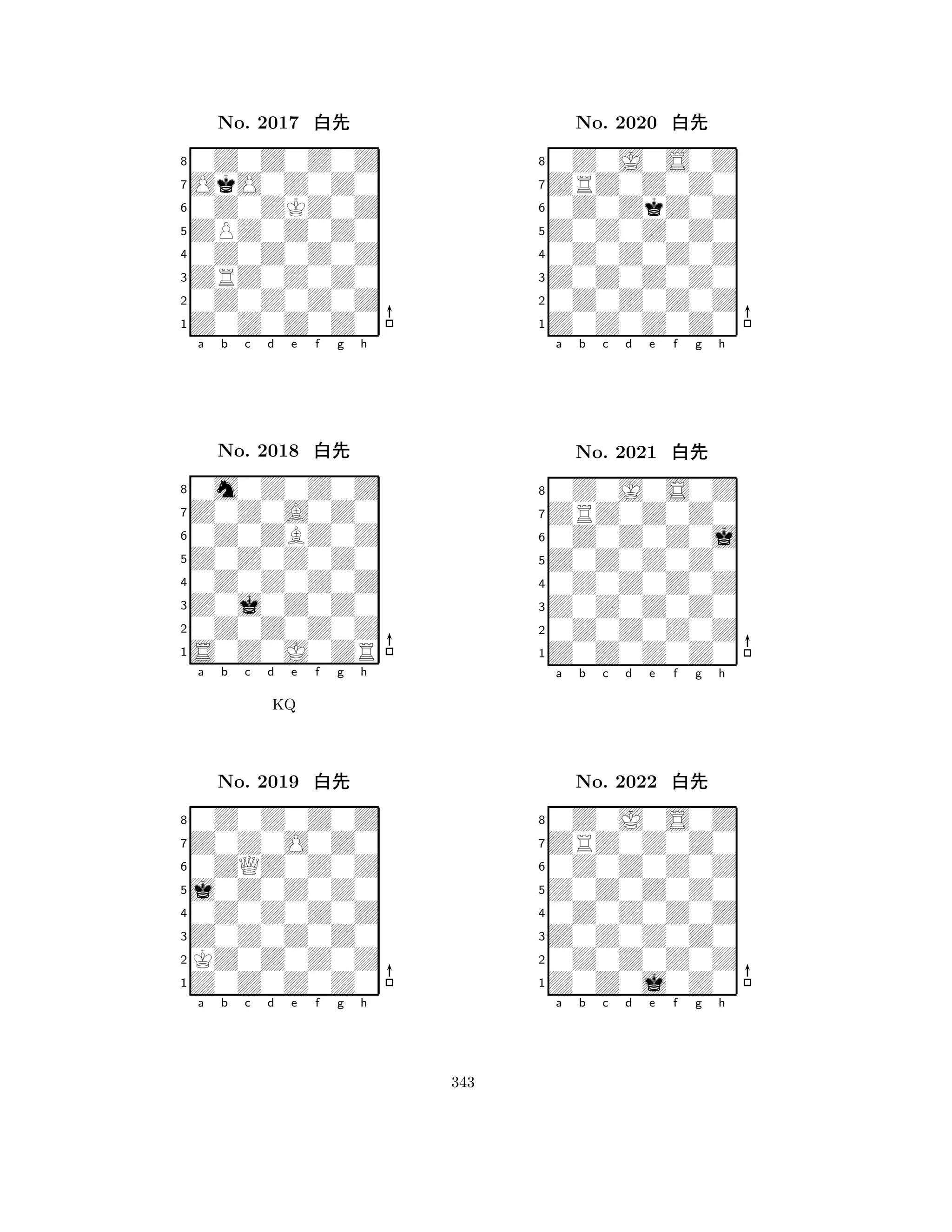 ZPZ0Z0Z0 
8Z0Z0Z0Z0 
ZRZ0Z0Z0 
0Z0Z0Z0Z 
0Z0Z0Z0Z 
0Z0Z0Z0Z 
OkO0Z0Z0 
0Z0ZKZ0Z 
No. 2017 xk 
7654321Z0Z0A0Z0 
0m0Z0Z0Z 
a b c d e f g h 
0Z0ZBZ0Z 
Z0Z0Z0Z0 
No. 2018 xk 
80Z0Z0Z0Z 
765S0Z0J0ZR 
0Z0Z0Z0Z 
Z0j0Z0Z0 
4321Z0Z0O0Z0 
0Z0Z0Z0Z 
a b c d e f g h 
0ZQZ0Z0Z 
KQ 
j0Z0Z0Z0 
No. 2019 xk 
80Z0Z0Z0Z 
765Z0Z0Z0Z0 
KZ0Z0Z0Z 
Z0Z0Z0Z0 
4321a b c d e f g h 
Z0Z0Z0Z0 
8Z0Z0Z0Z0 
Z0Z0Z0Z0 
0Z0Z0Z0Z 
0Z0Z0Z0Z 
0Z0J0S0Z 
ZRZ0Z0Z0 
0Z0ZkZ0Z 
No. 2020 xk 
7654321ZRZ0Z0Z0 
0Z0J0S0Z 
a b c d e f g h 
0Z0Z0Z0j 
Z0Z0Z0Z0 
No. 2021 xk 
80Z0Z0Z0Z 
765Z0Z0Z0Z0 
0Z0Z0Z0Z 
Z0Z0Z0Z0 
4321ZRZ0Z0Z0 
0Z0J0S0Z 
a b c d e f g h 
0Z0Z0Z0Z 
Z0Z0Z0Z0 
No. 2022 xk 
80Z0Z0Z0Z 
765Z0Z0j0Z0 
0Z0Z0Z0Z 
Z0Z0Z0Z0 
4321a b c d e f g h 
343 
 