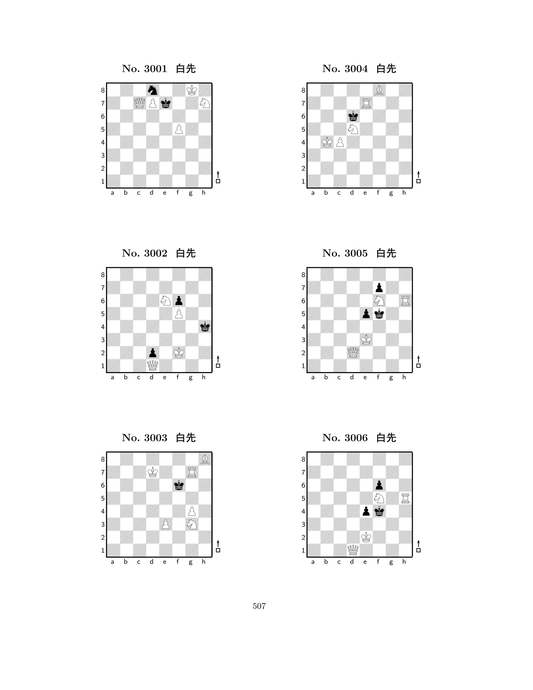 Z0Z0ZPZ0 
8Z0Z0Z0Z0 
Z0Z0Z0Z0 
0Z0Z0Z0Z 
0Z0Z0Z0Z 
0Z0m0ZKZ 
Z0LPj0ZN 
0Z0Z0Z0Z 
No. 3001 xk 
7654321Z0Z0Z0Z0 
0Z0Z0Z0Z 
a b c d e f g h 
0Z0ZNo0Z 
Z0Z0ZPZ0 
No. 3002 xk 
80Z0Z0Z0j 
765Z0ZQZ0Z0 
0Z0o0J0Z 
Z0Z0Z0Z0 
4321Z0ZKZ0S0 
0Z0Z0Z0A 
a b c d e f g h 
0Z0Z0j0Z 
Z0Z0Z0Z0 
No. 3003 xk 
80Z0Z0ZPZ 
765Z0Z0Z0Z0 
0Z0Z0Z0Z 
Z0Z0O0M0 
4321a b c d e f g h 
Z0ZNZ0Z0 
8Z0Z0Z0Z0 
Z0Z0Z0Z0 
0Z0Z0Z0Z 
0JPZ0Z0Z 
0Z0Z0A0Z 
Z0Z0S0Z0 
0Z0j0Z0Z 
No. 3004 xk 
7654321Z0Z0ZpZ0 
0Z0Z0Z0Z 
a b c d e f g h 
0Z0Z0M0S 
Z0Z0okZ0 
No. 3005 xk 
80Z0Z0Z0Z 
765Z0Z0Z0Z0 
0Z0L0Z0Z 
Z0Z0J0Z0 
4321Z0Z0Z0Z0 
0Z0Z0Z0Z 
a b c d e f g h 
0Z0Z0o0Z 
Z0Z0ZNZR 
No. 3006 xk 
80Z0Zpj0Z 
765Z0ZQZ0Z0 
0Z0ZKZ0Z 
Z0Z0Z0Z0 
4321a b c d e f g h 
507 
 