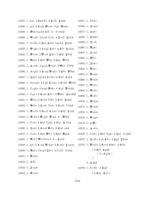 (4327) 1...h4+2.Kg4 f5+3.R×f5 Rg2# 
(4328) 1...g5+2.K×h5 Q×e2+3.g4 Qe8# 
(4329) 1...Qh3 2.g×h3 Bf3 3.––N×h3# 
(4330) 1...Q×a3+2.b×a3 Nc2+3.R×c2 Rb1# 
(4331) 1...N×f3+2.Kh1 Rh3+3.g×h3 Rh2# 
(4332) 1...Q×g2+2.B×g2 Rd1+3.Bf1 R×f1# 
(4333) 1...Q×e3+2.Q×e3 Rd1+3.Kf2 Rf1# 
(4334) 1...Qg4+2.Kh1 Qf3+3.Kg1 Qf1# 
(4335) 1...R×h3+2.g×h3 Q×h3+3.Qh2 Nf2# 
(4336) 1...B×g2+2.K×g2 Q×g4+3.Kh1 Qf3# 
(4337) 1...Rh3+2.g×h3 B×d5+3.Kh2 Be5# 
(4338) 1...N4×g3+2.f×g3 R×h2+3.K×h2 Qh7# 
(4339) 1...N×g3+2.h×g3 Qh6+3.Bh3 Q×h3# 
(4340) 1...Ng1+2.K×h4 Rh7+3.Qh6+Rh×h6# 
(4341) 1...Qh2+2.K×h2 Nf3+3.Kh3 Rh8# 
(4342) 1...Qd1+2.R×d1 Ne2+3.B×e2 Nb3# 
(4343) 1...Q×c2+2.K×c2 B×e4+3.Kd2 Rc2# 
(4344) 1...Q×h3 2.Q×g3+Q×g3 3.––Qf2# 
(4345) 1...Ne2+2.Kh1 Ng3+3.Kg1 R×f1# 
(4346) 1...Ra3+2.K×a3 Qa1+3.Kb3 a4# 
(4347) 1...Ne3+2.Kh1 Qf1+3.Kh2 Qg2# 
(4348) 1...Qc3 2.Q×c3 b×c3 3.––Ra1# 
(4349) 1...g2+2.B×g2 Q×h3+3.B×h3 R×g1# 
(4350) 1...Qg3+2.h×g3 Rh1+3.N×h1 Nh3# 
(4351) 1...Q×f2+ 
(4352) 1...Bf5+ 
(4353) 1...R×g3+ 
(4354) 1...Q×e3+ 
(4355) 1...Nh5+ 
(4356) 1...R×g2+ 
(4357) 1...Bg2+ 
(4358) 1...R8d2+ 
(4359) 1...R×e5 
(4360) 1...Qg3+ 
(4361) 1...R×g3 
(4362) 1...Qf1+ 
(4363) 1...Rd4+ 
(4364) 1...Qd1+ 
(4365) 1...Q×a3+ 
(4366) 1...Q×h2+ 
(4367) 1...Q×f1+ 
(4368) 1...Q×f1+ 
(4369) 1...Q×f1+ 
(4370) 1...Q×h2+ 
(4371) 1...Q×h3+ 
(4372) 1...Q×h2+ 
(4373) 1...Q×g2+ 
(4374) 1...g1Q+ 
(4375) 1...B×b5+ 
(4376) 1...Nh3+2.Kh1 Ng5+3.Kg1 N×f3# 
(4377) 1...R×f3+2.g3 Bf1+3.Rg2 Rh4# 
(4378) 1...Q×e3+2.K×e3 Bh6+3.Kd3 
( 3.Kf3 Bg2# 
( 3...Bg4# ) 
3...Rd2# 
(4379) 1...N×f2+2.Kg2 
( 2.Kh4 Rh1+ 
) 
1040 
 