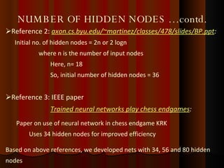 Chess end games using Neural Networks | PPT