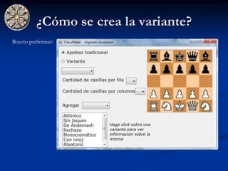 ¿Cómo se crea la variante?
Boceto preliminar:
 