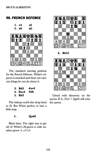 CARDOZA PUBLISHING • CHESS OPENING T
99. FRENCH DEFENSE
RAP OF TilE DAY
1
6. �b5t
· e4 e6
2. d4 d5
-� �-,w,
·.,�:wr-.-
3· ...