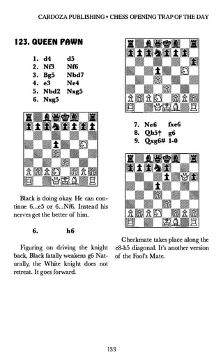 E ALBERSTON
BRUC
QUEEN PAWN
124.
1. d4 d5
2. Nf3 Nf6
e6
3• BgS
Bb4t
4. e3
5. c3
6. Ne5
1. Bd3
8. Qf3
Ba5
Bb6
0-0
Nc6
0. � ...