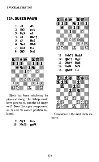 CARDOZA PUBLISHING • CHESS OPENING TRAP OF THE DAY
125. QUEEN PAWN
1 . d4 d6
2. Nf3 Bg4
3. Nbd2 Bx£3
4. Nx£3 g6
5. e4 c5
6...
