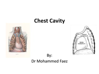 Chest Cavity By: Dr Mohammed Faez 