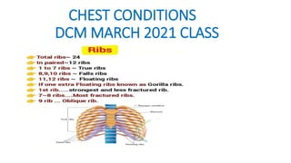 CHEST CONDITIONS
DCM MARCH 2021 CLASS
 