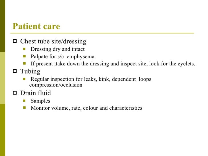 Chest Drains