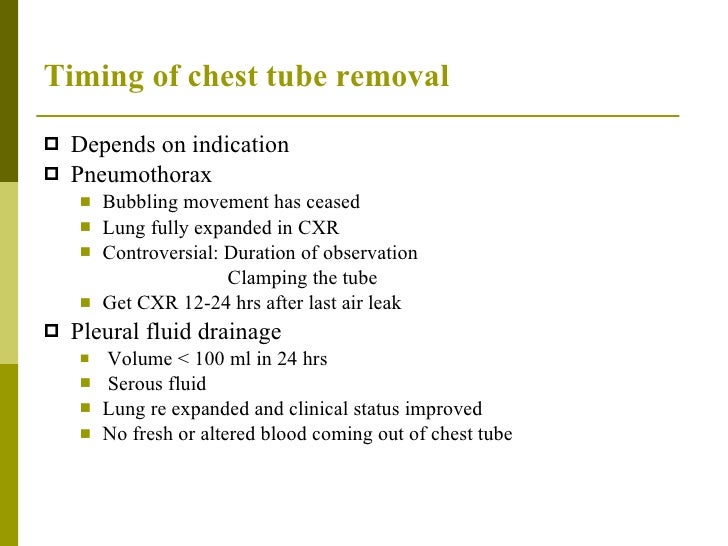 Chest Drains