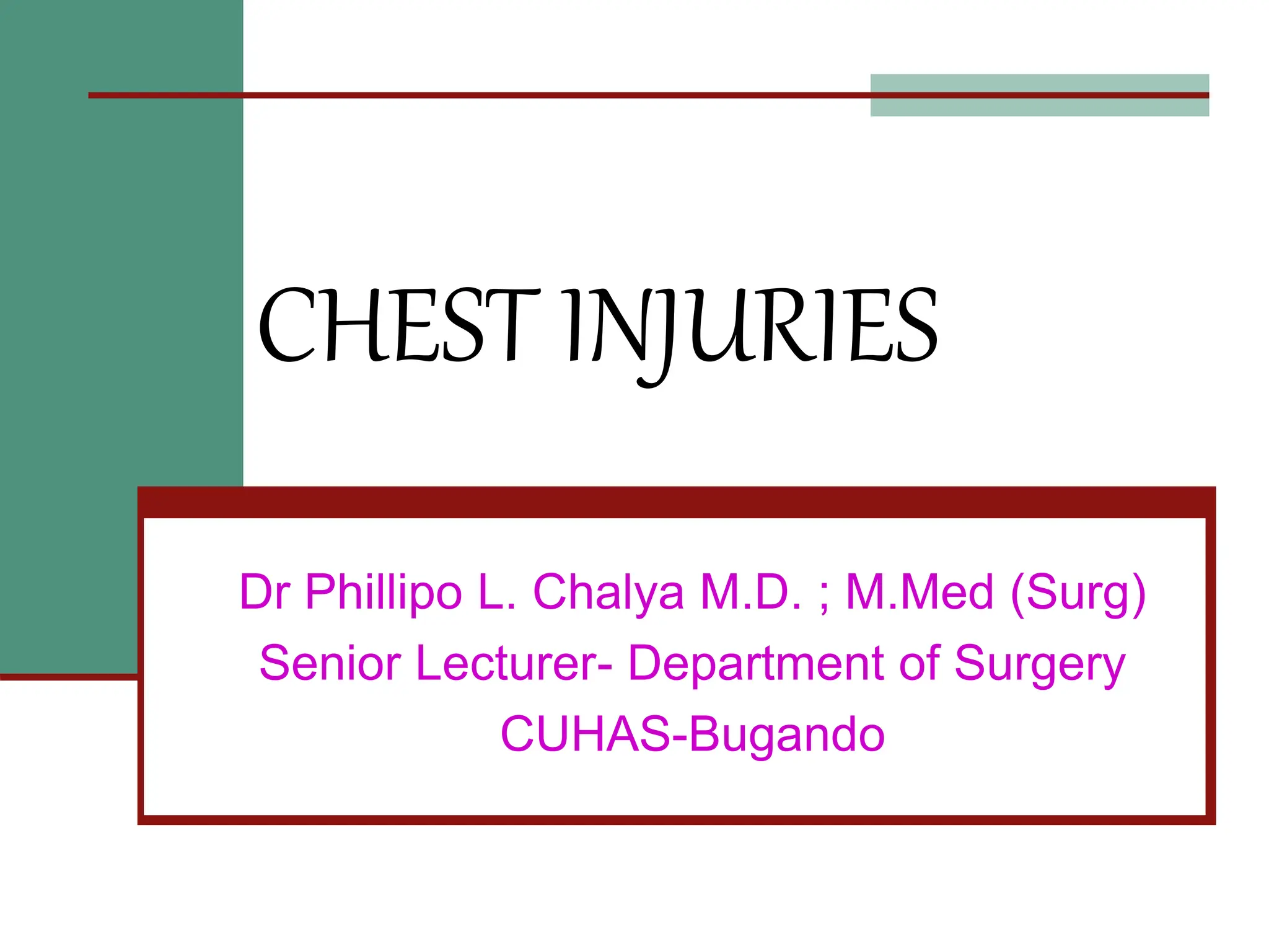 CHEST INJURIES.....ppt
