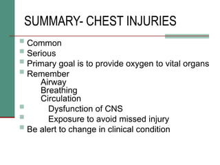 CHEST INJURIES.....ppt