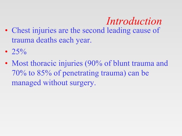 Chest injuries and hemothorax.pptx | Death, Injury, or Military ...