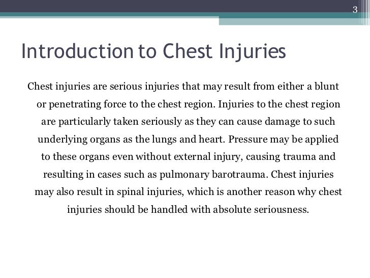 Chest Injuries