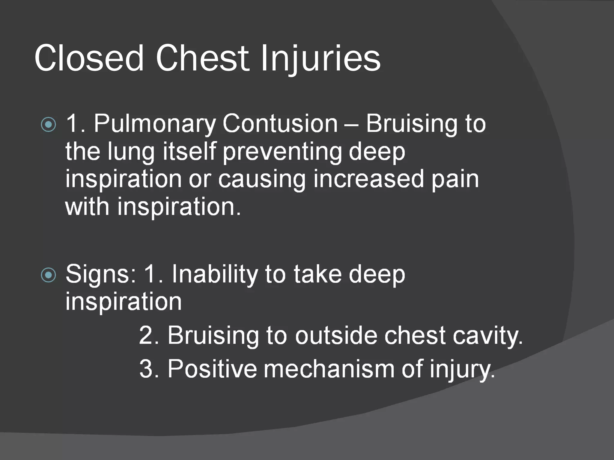 Chest injuries ppt 97 | PPT