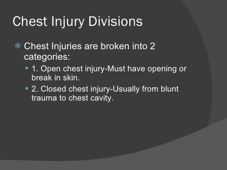 Chest injuries ppt 97