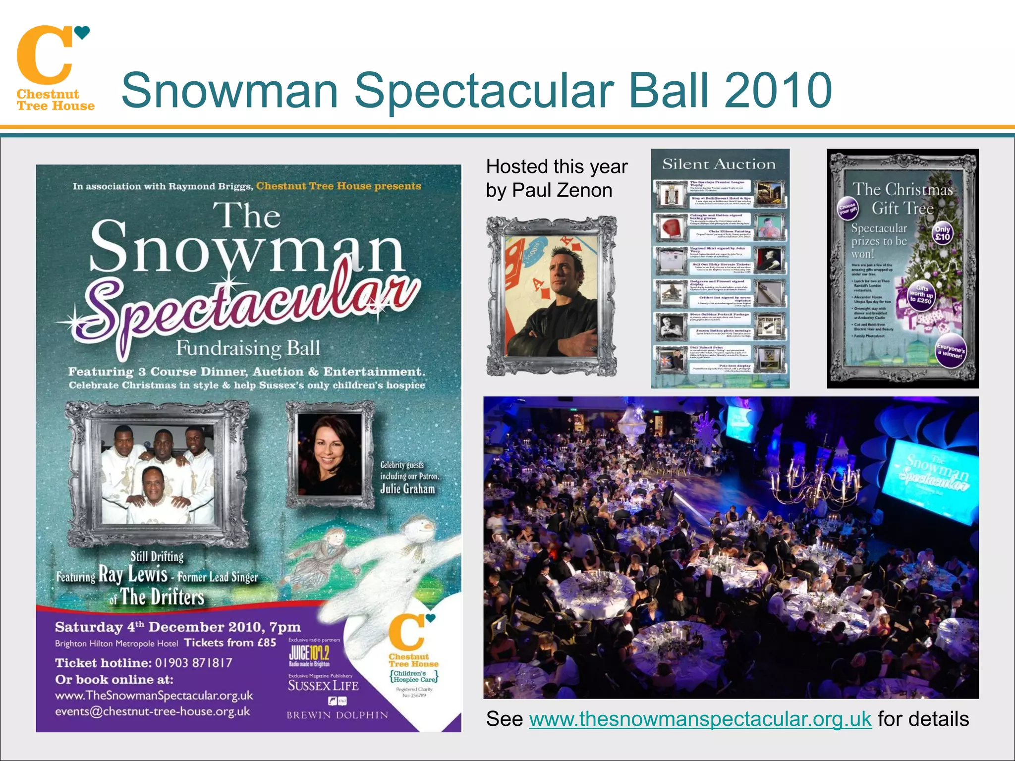 Snowman Spectacular Ball 2010
              Hosted this year
              by Paul Zenon




              See www.thesnowmanspectacular.org.uk for details
 
