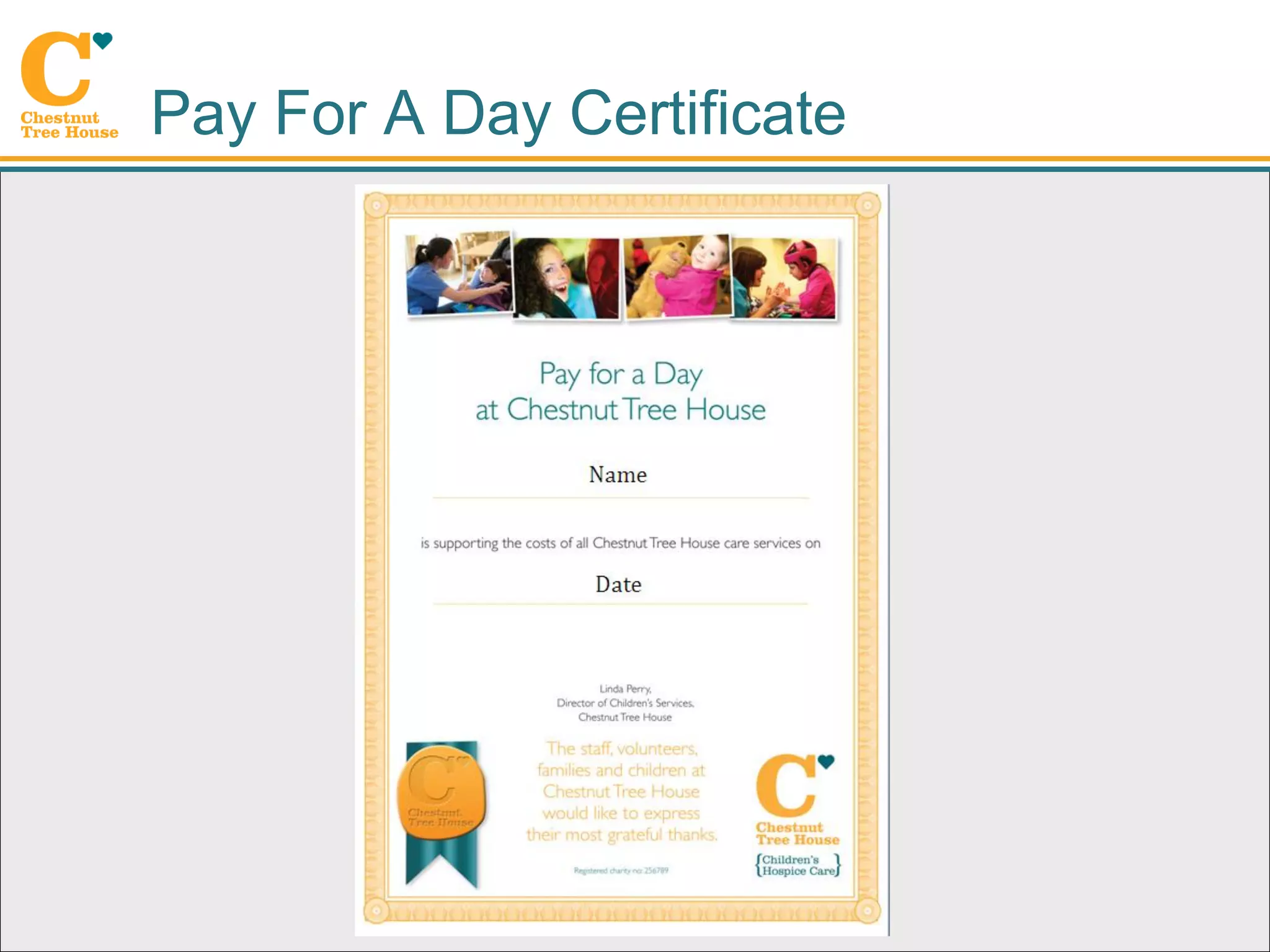Pay For A Day Certificate
 