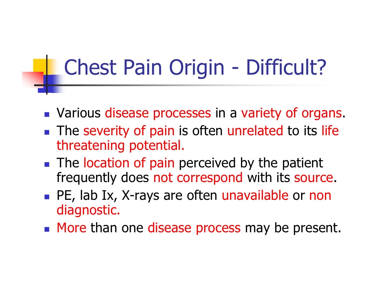 Chest Pain Evaluation