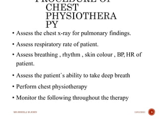 Chest physiotherapy | PPTX