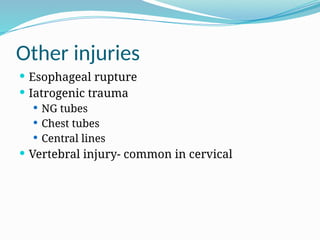 Ng Tube Injuries Comprehensive Overview of Chest Trauma: Anatomy, Management, and ...