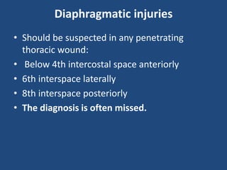 Chest trauma Doc1 course 2014-2015 by Dr BAYISENGA Justin | PPTX