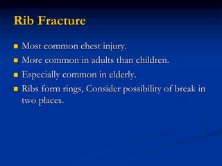 Particularly Ribs chest trauma no orthopedist presentation | PDF