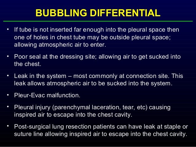 drainage tube for chest system In Service Chest Tube