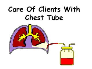 Care Of Clients With
Chest Tube
 