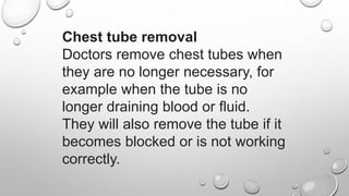 Chest tube insertion care important to me | PPTX