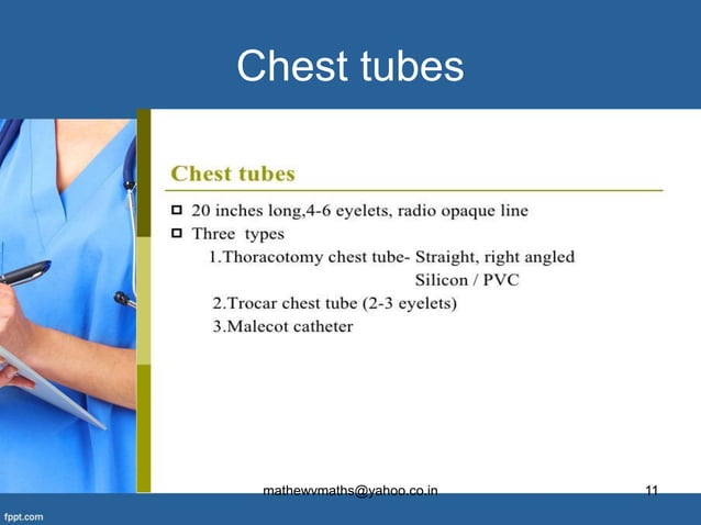 Nursing care patient with Chest tube ppt