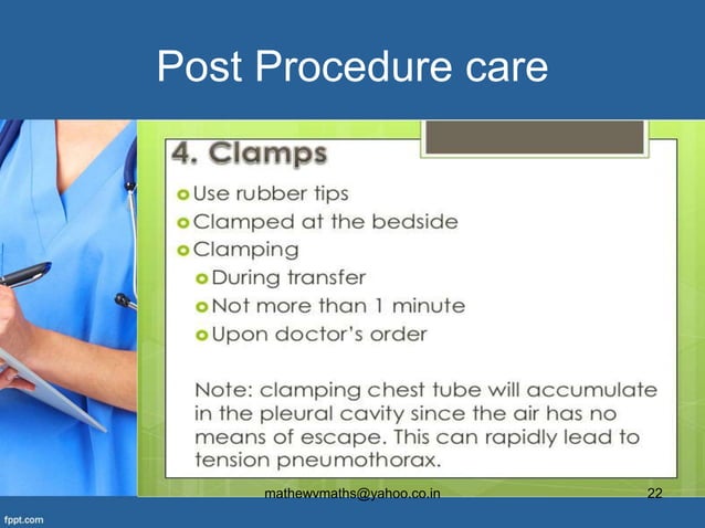 Nursing care patient with Chest tube ppt